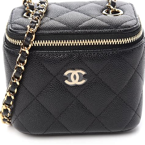 chanel small vanity with chain|chanel vanity case bag small.